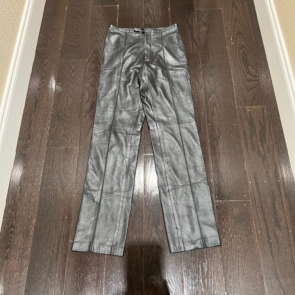 Gucci leather pants size 38 high waste fitted retail $1900